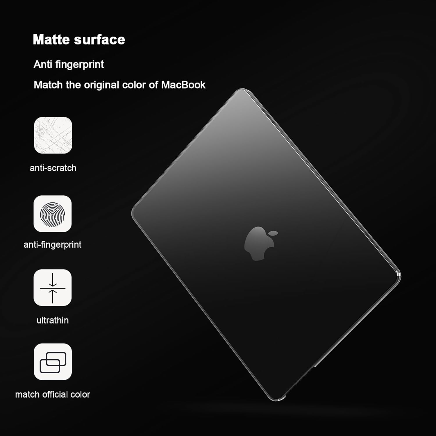 Thumbnail 4 de eléger Matte Crystal Case for MacBook Pro 14-inch (Space Black Transparent) – ultra-thin protective cover