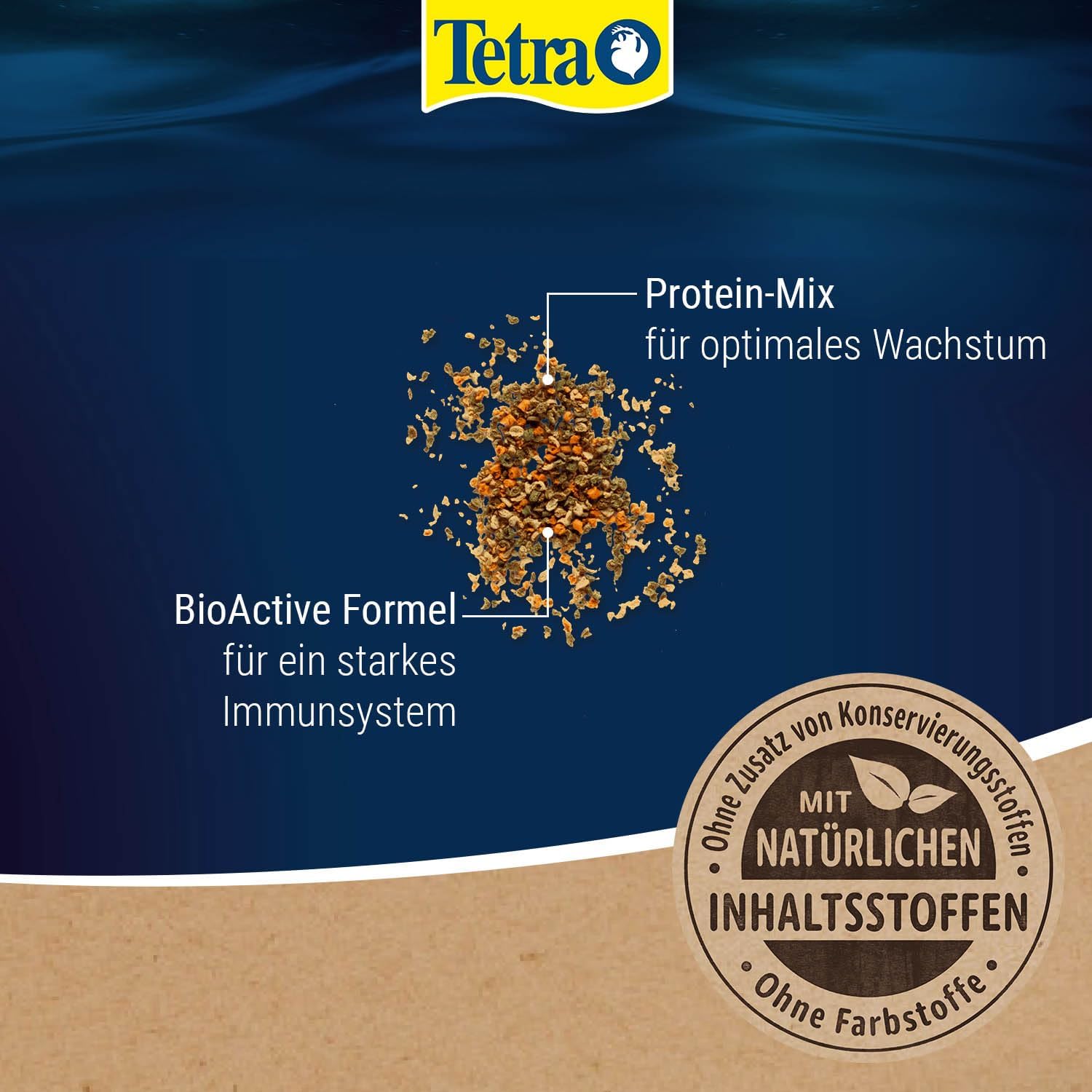 Detalle de TetraMin Granules – langsam absinkendes Futter für Fische in der mittleren Wasserschicht, 1 L Dose
