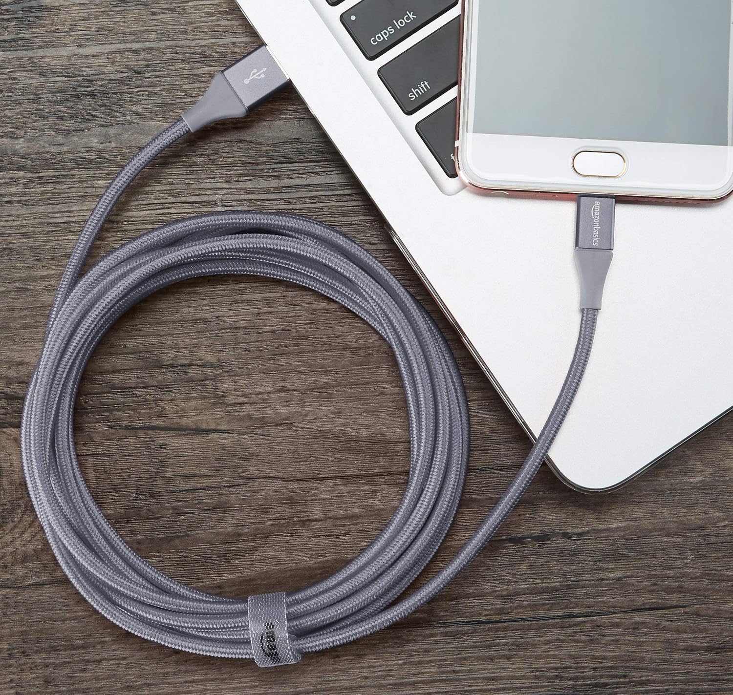 Thumbnail 3 de Amazon Basics USB-2.0 USB-A auf Micro-USB Kabel (3 m, dunkelgrau) – für Laden & Daten
