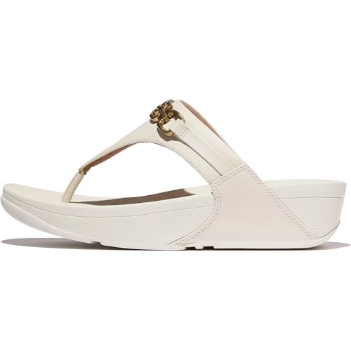 Detalle de Fitflop Lulu Square-Chain Leather 37 EU — sandalia beige París