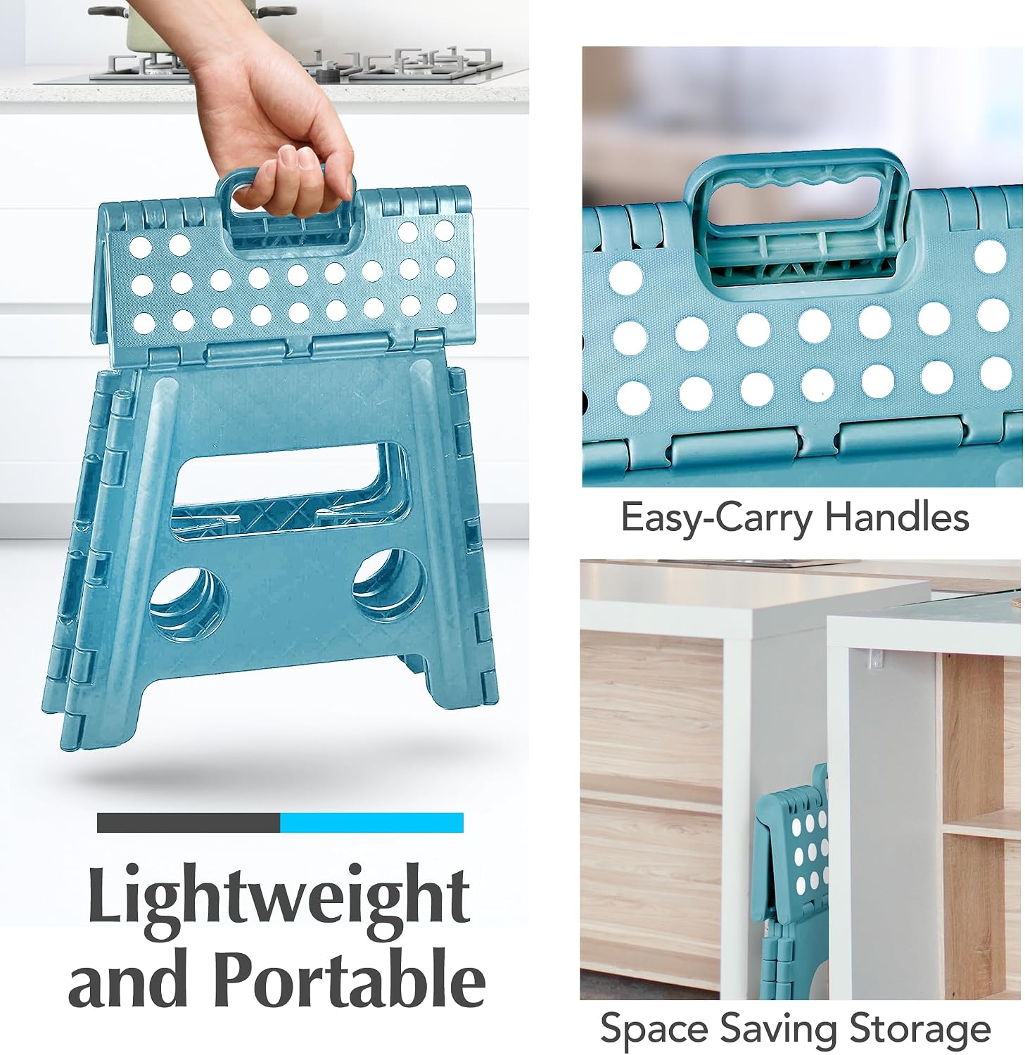 Thumbnail 5 de Handy Laundry Folding Lightweight Step Stool (Teal, 13 inch)