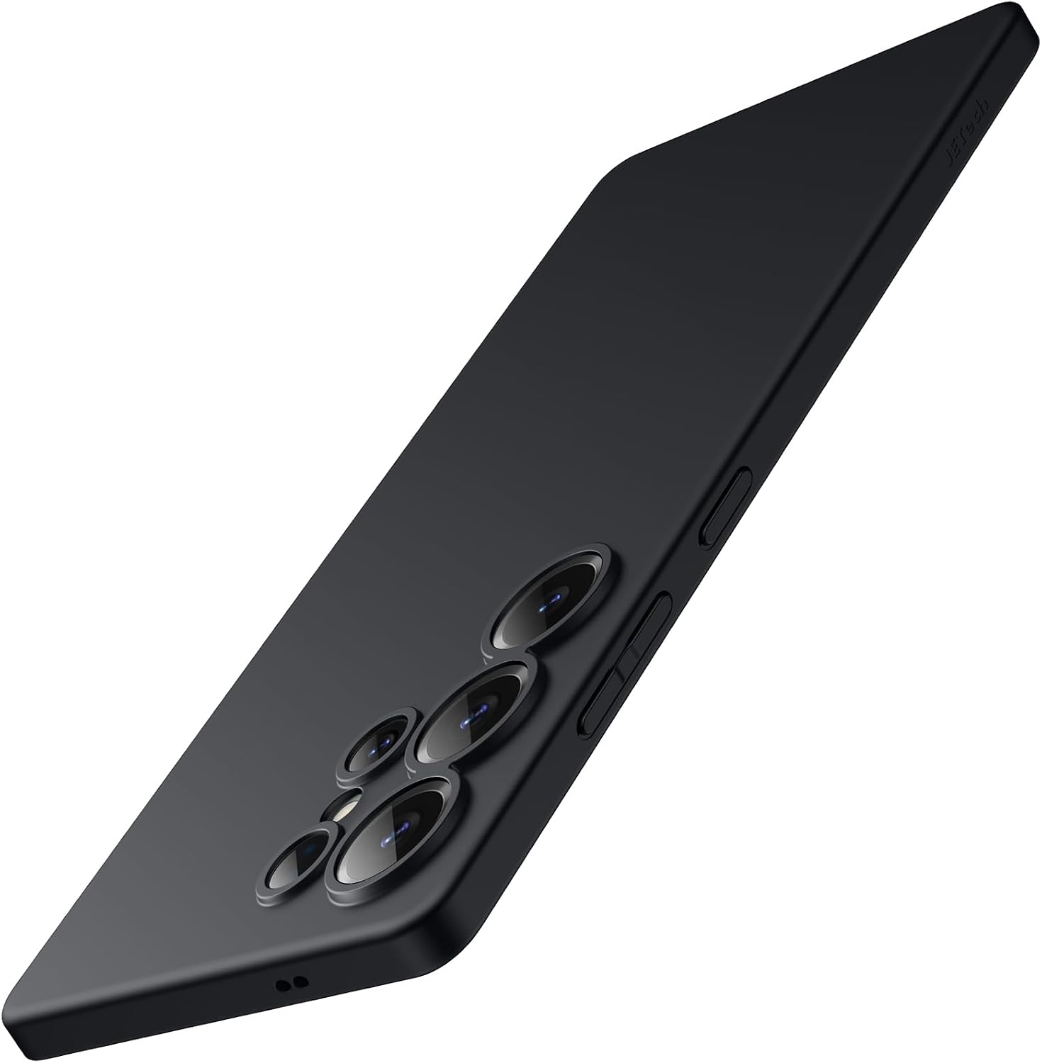 Detalle de JETech tunt skal för Samsung Galaxy S25 Ultra, matt Titanium Black med kameralinsskydd
