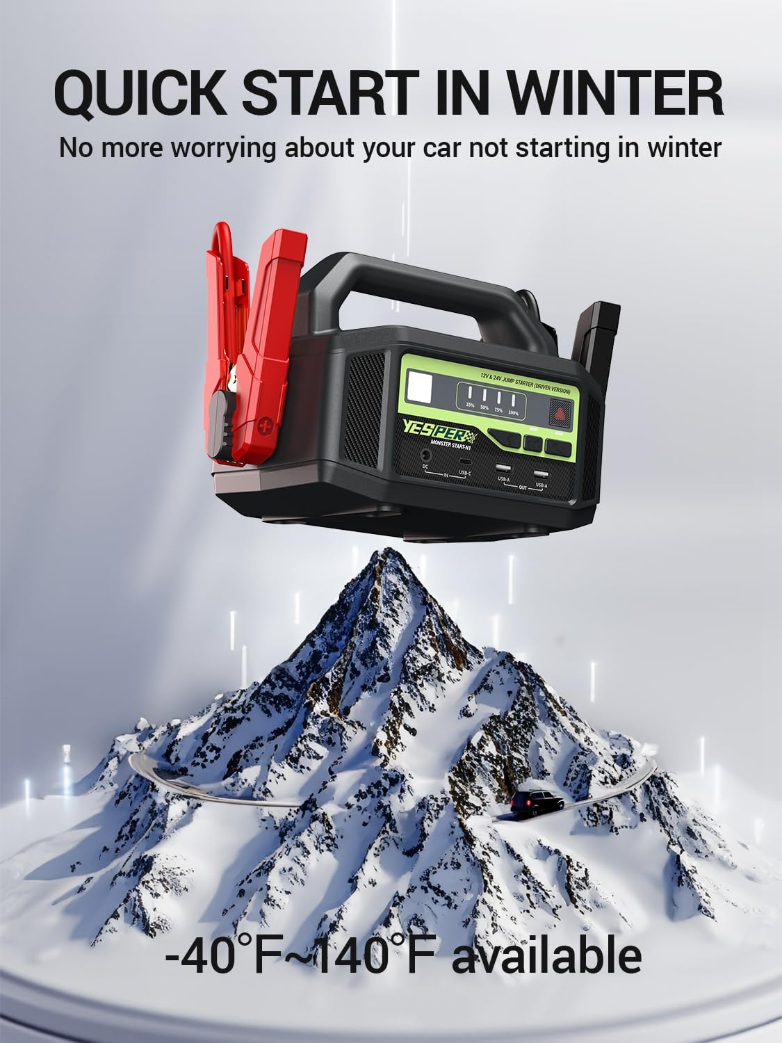 Detalle 2 de YESPER Car Battery Jump Starter 6000A
