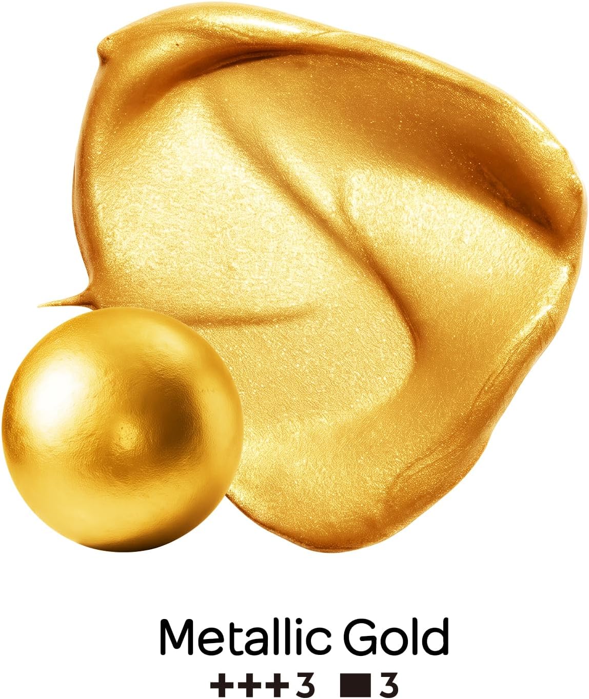 Detalle 2 de Nicpro Metallic Gold Acrylic Paint, 4 fl oz (120 ml), Gloss Finish
