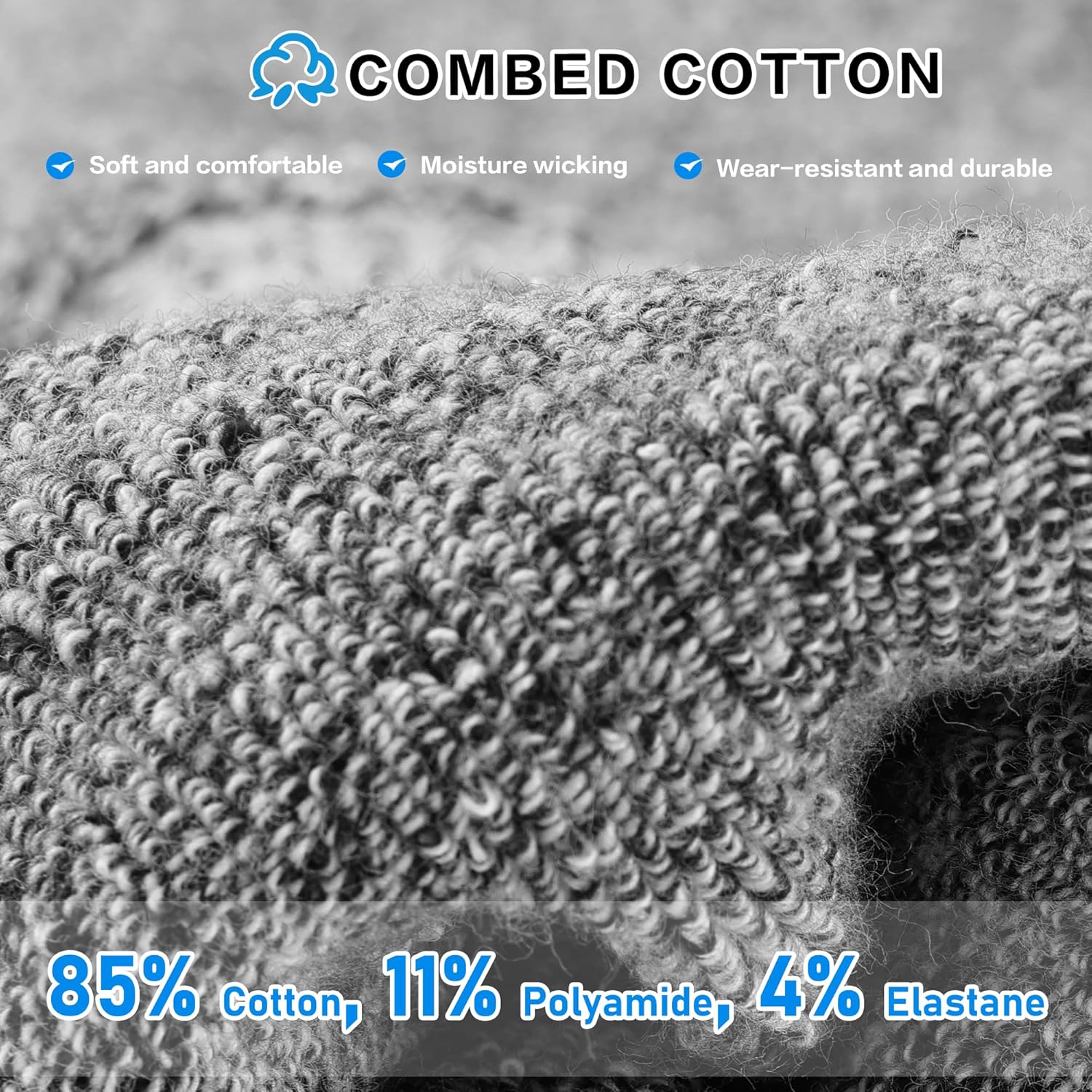 Detalle de YOJOOM Mens Sports Quarter Socks 9-12