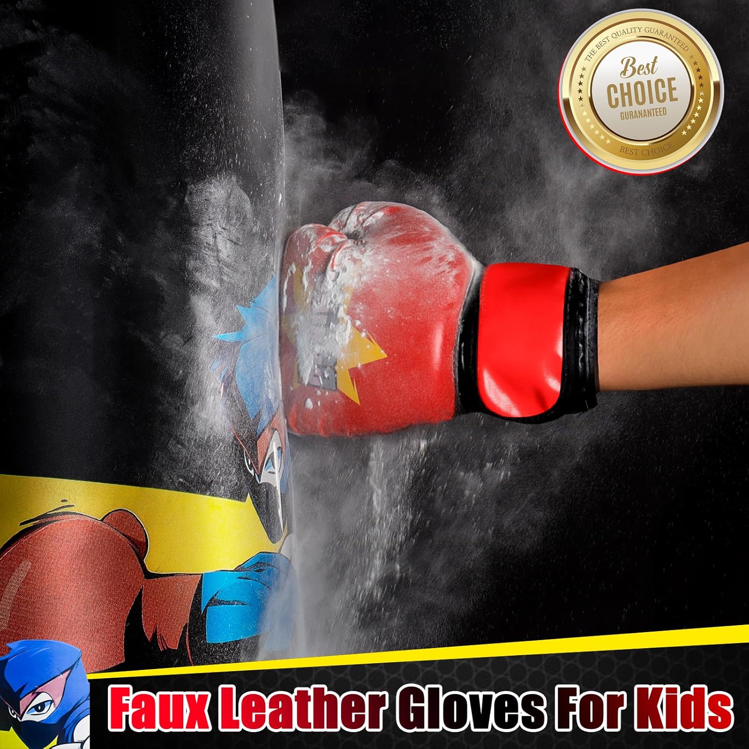Thumbnail 2 de Punching Bag for Kids – 66 inch Inflatable Boxing Set with Gloves (Ages 5–12)