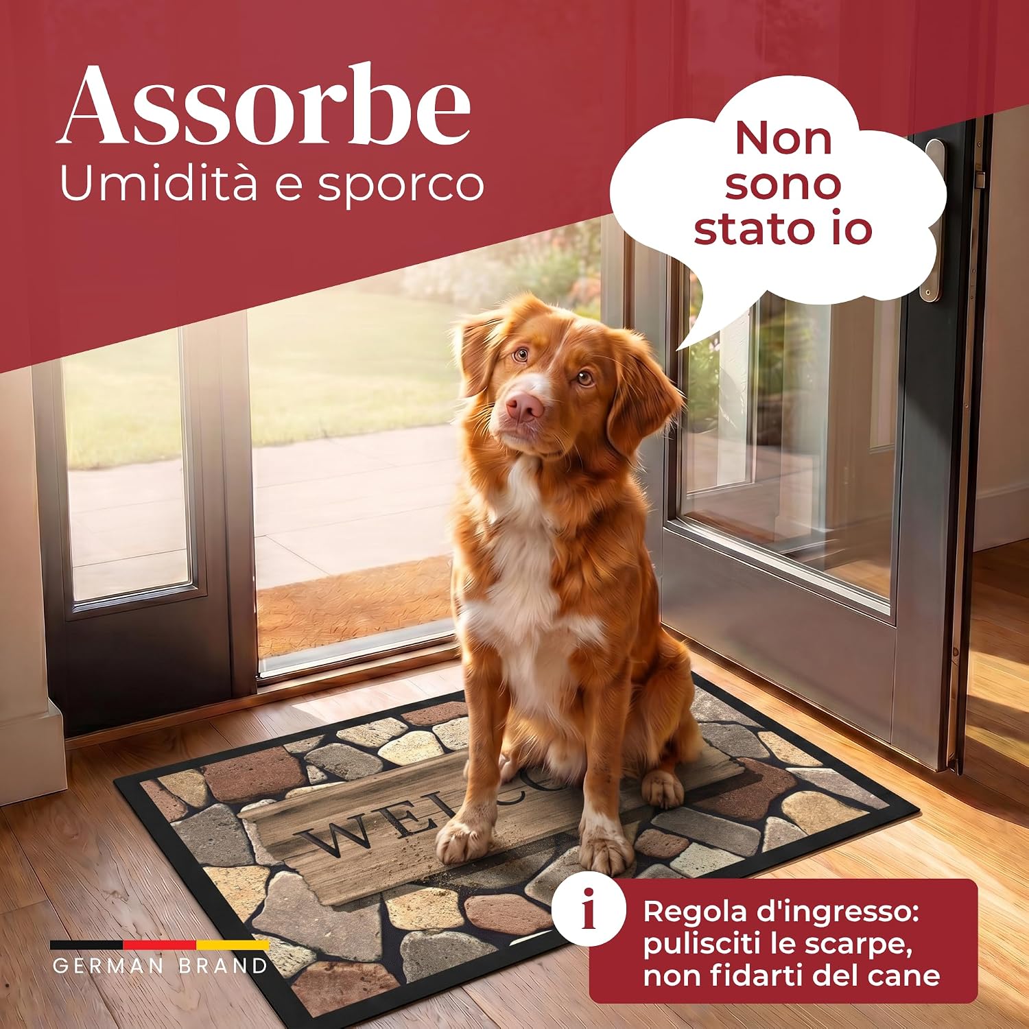Detalle de Valia Home Zerbini 60x80 cm – tappetino antisporco antiscivolo per ingresso esterno e interno