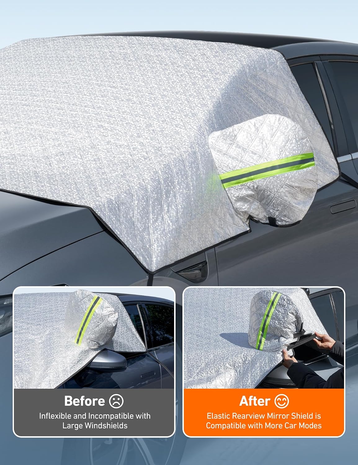Detalle 2 de AstroAI Windshield Snow Cover, 4-Layer
