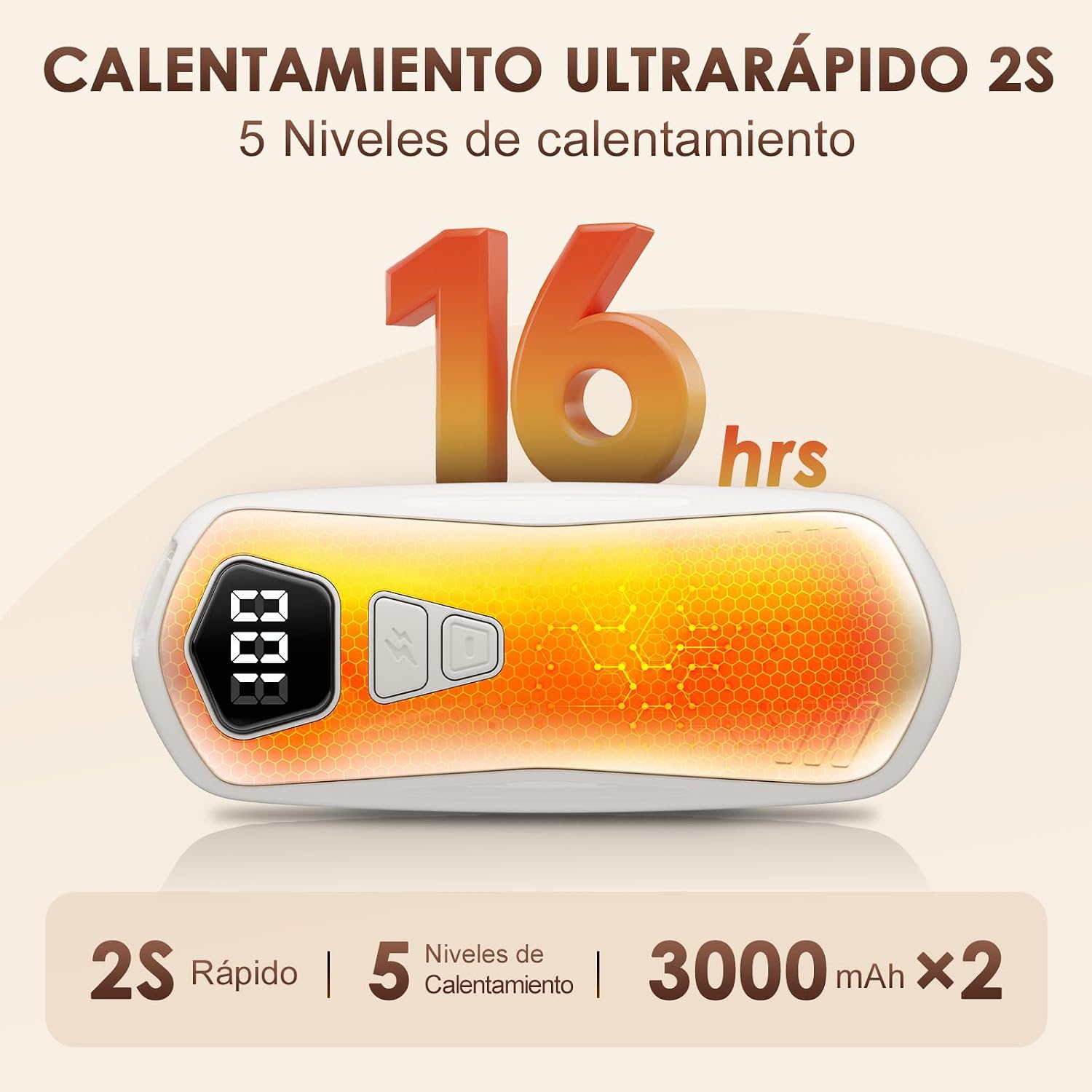 Thumbnail 2 de Calentador de Manos Recargable 6000mAh 2 unidades