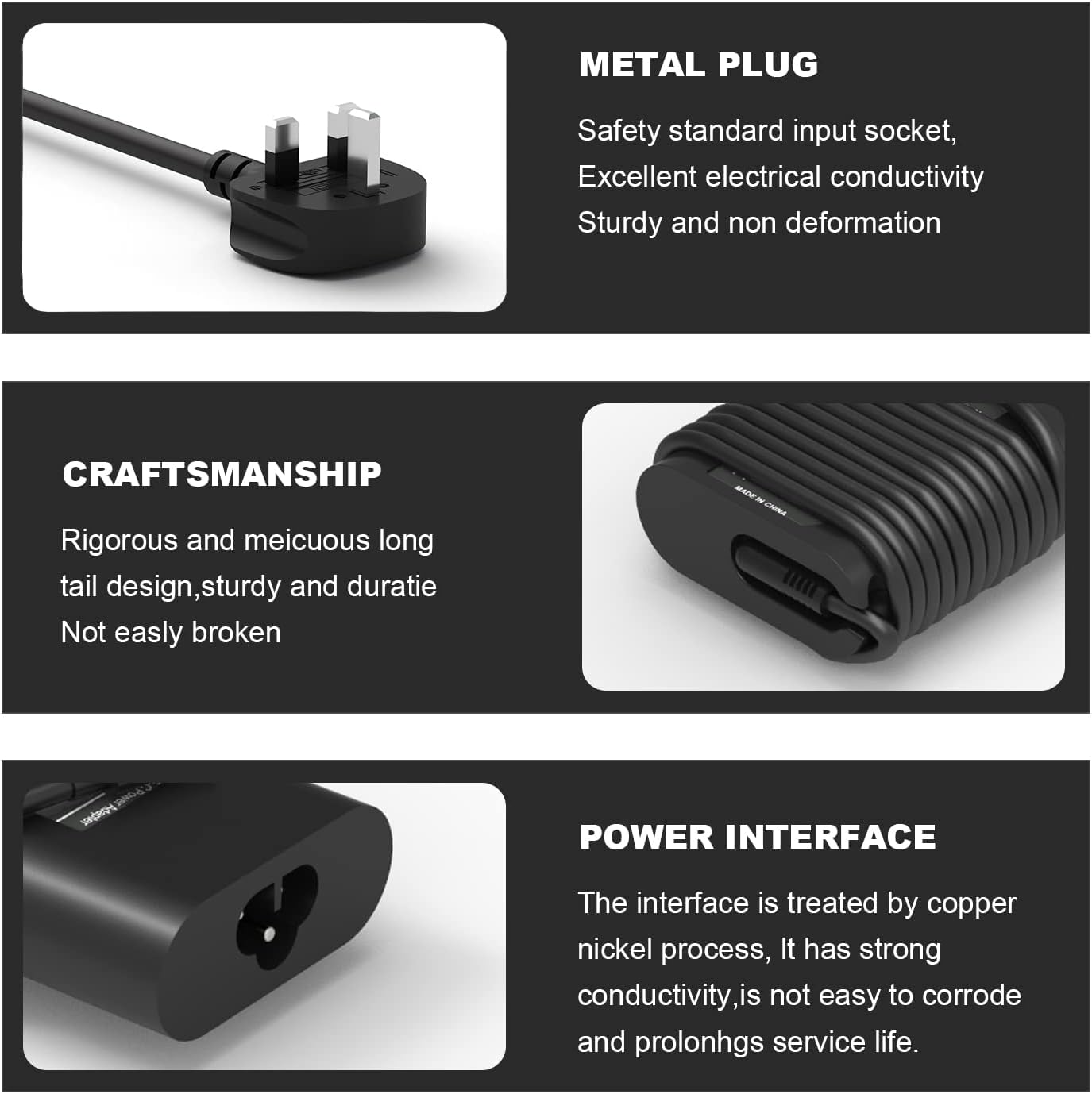 Thumbnail 1 de FUDCOCWN 65W USB-C Laptop Charger for Dell Latitude and XPS, plus Chromebooks