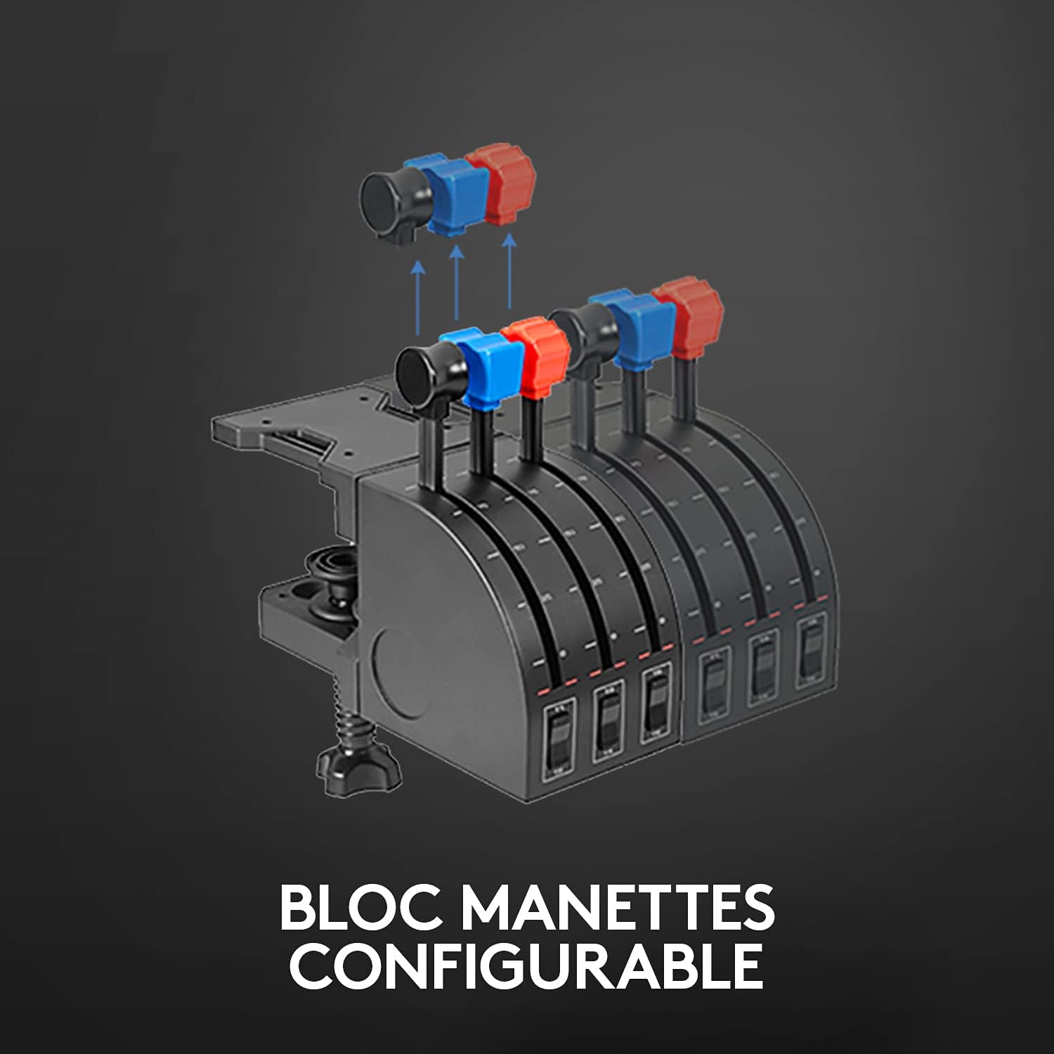 Thumbnail 2 de Logitech G Saitek Pro Flight Yoke Système de manche et bloc de commande USB (5 axes, commande des gaz incluse) — Noir