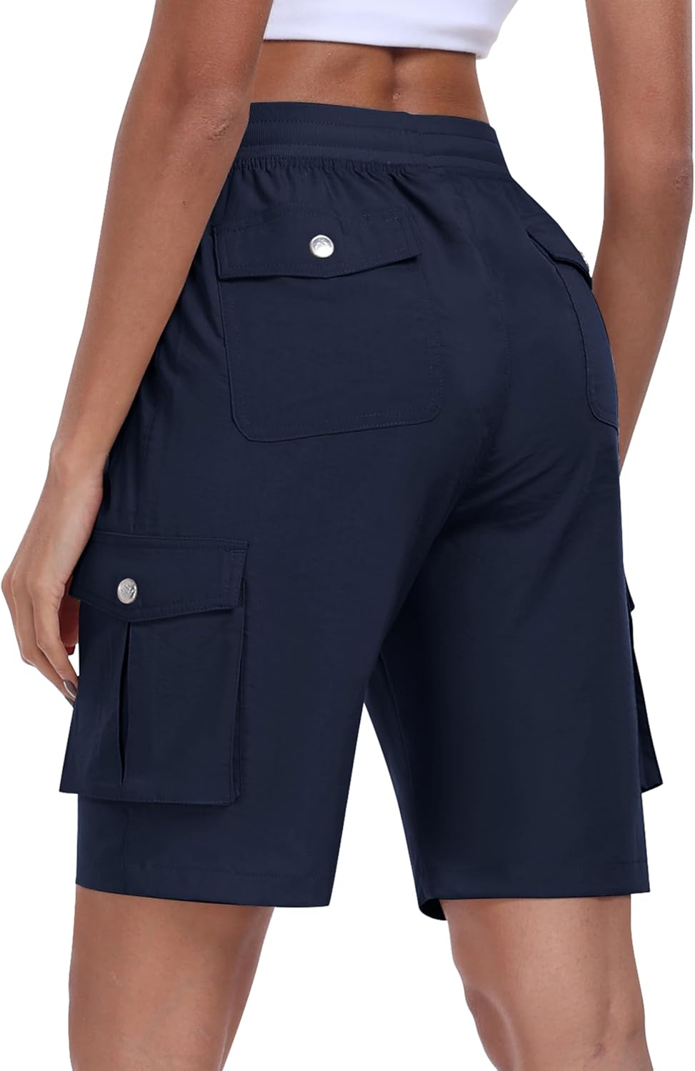 Thumbnail 2 de MoFiz Pantaloncini Cargo Trekking Donna: Bermuda Estivi con 6 Tasche, Vita Elastica