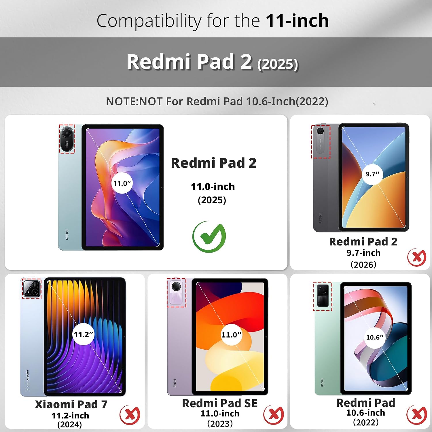 Thumbnail 1 de EasyAcc Custodia Ultra Sottile per Xiaomi Redmi Pad 2 11" – Cover in Pelle PU Nero con Supporto