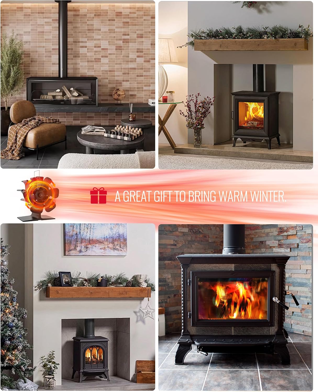 Thumbnail 5 de TITECK Log Burner Fan 6-blade stove fan