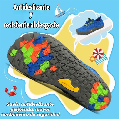 Thumbnail 4 de SAGUARO Zapatillas de Trail para Niñas – Modelo Descalzo Transpirable, Azul, 29 EU