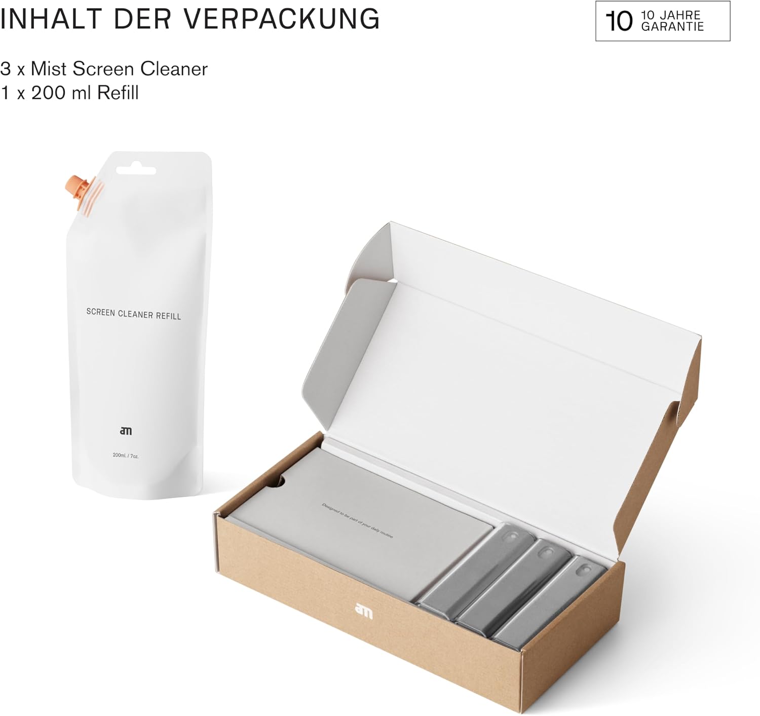 Thumbnail 6 de AM Bildschirmreiniger Set mit 200 ml Nachfüllung – 3er Pack zum sanften Display- cleaning für Handy, Tablet, Laptop, Monitore und Auto-Displays
