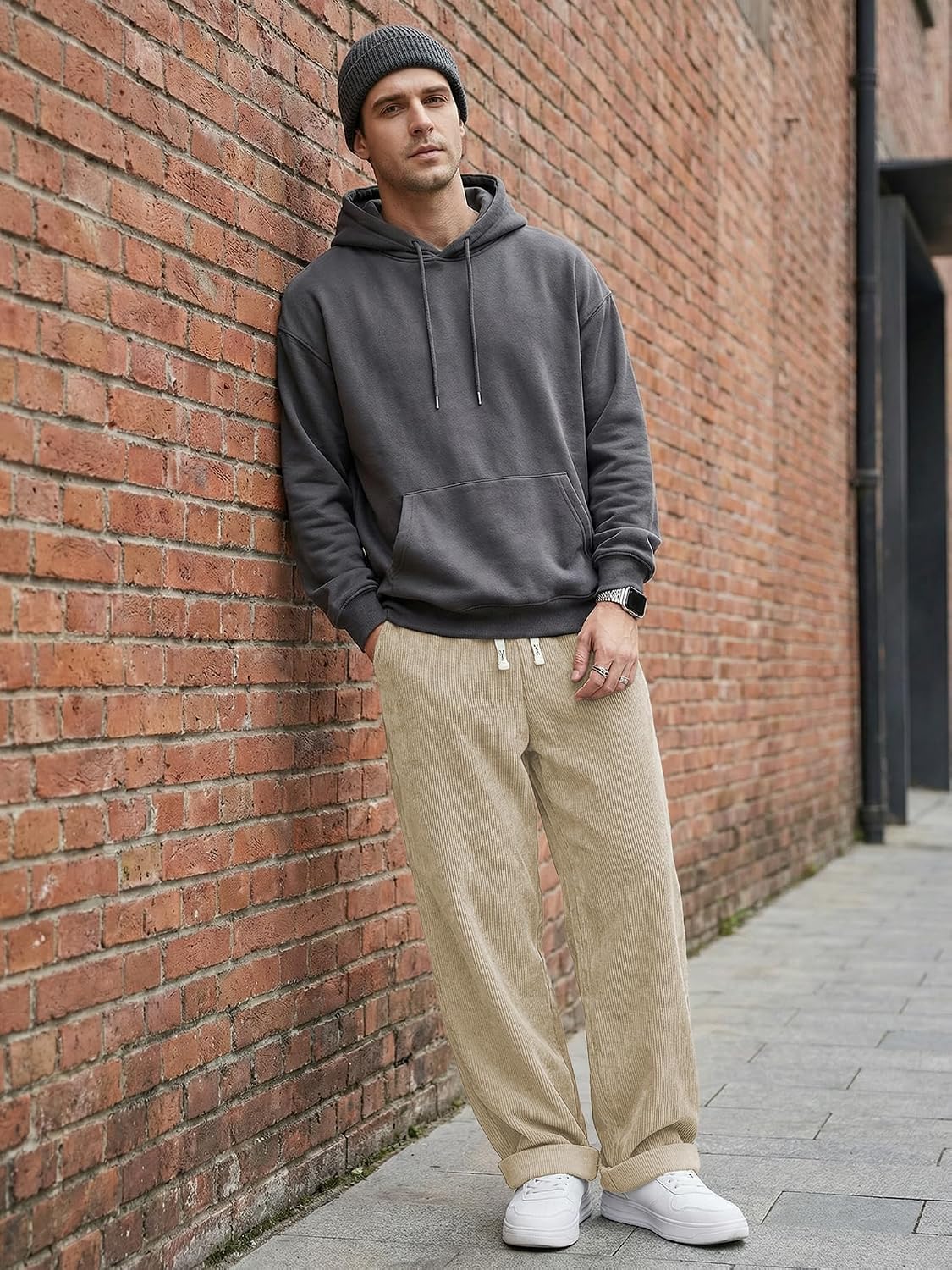 Thumbnail 6 de JMIERR Corduroy Pants Casual Baggy