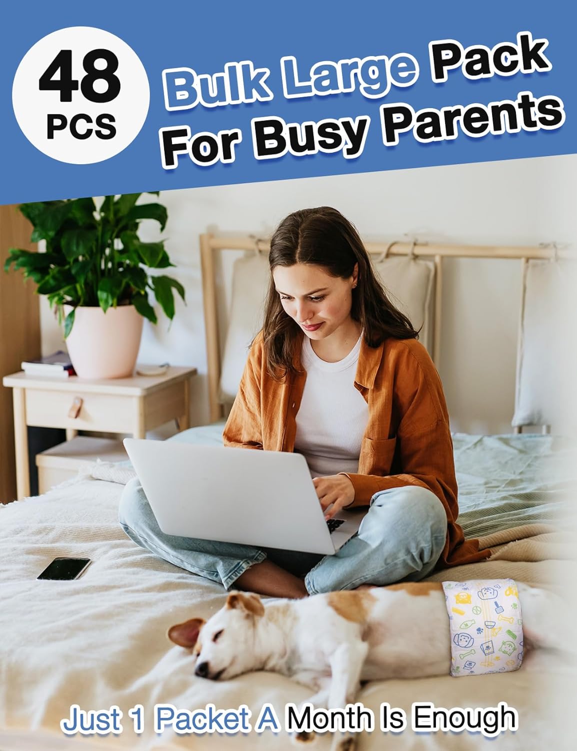 Thumbnail 6 de Dono Pannolini per cani maschi monouso (48 pz.) con indicatore di bagnatura e chiusure regolabili