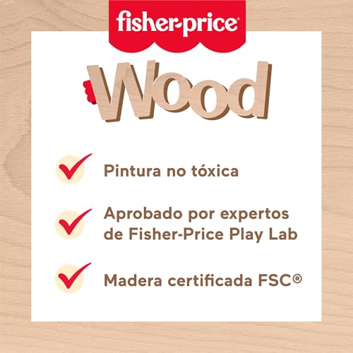 Detalle de Fisher-Price HXT82 Set de té de madera, 12 piezas