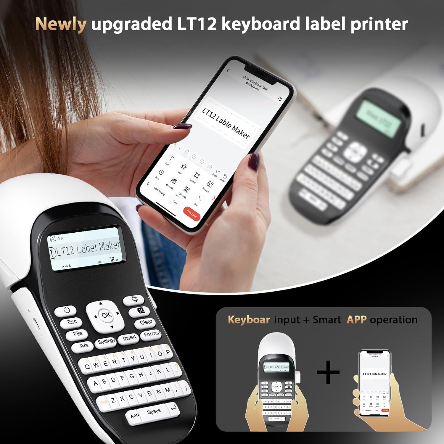 Thumbnail 1 de Phomemo LT12 etichettatrice portatile 1200 mAh