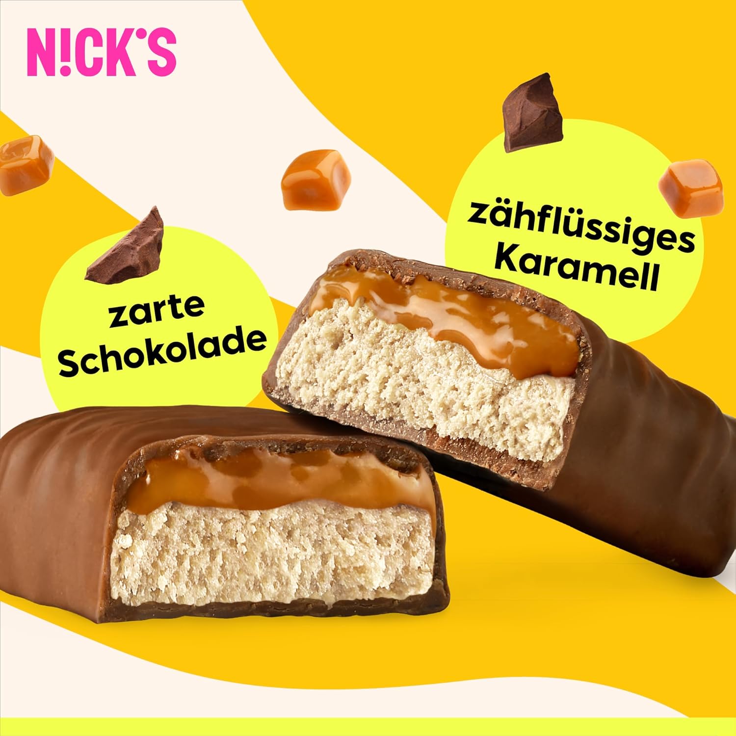 Thumbnail 4 de NICKS Protein Riegel Karamell Schokolade 12×50g 🍫