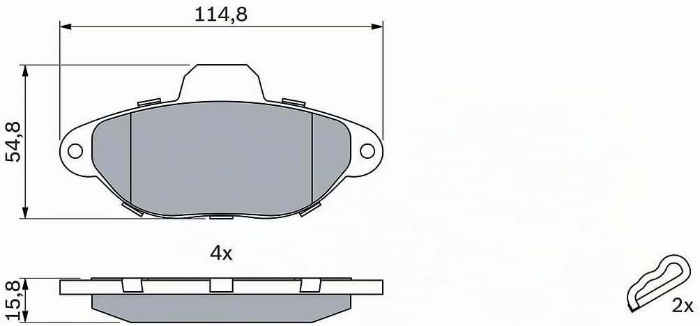 Thumbnail 4 de Bosch BP571 pastiglie freni 55,5 mm
