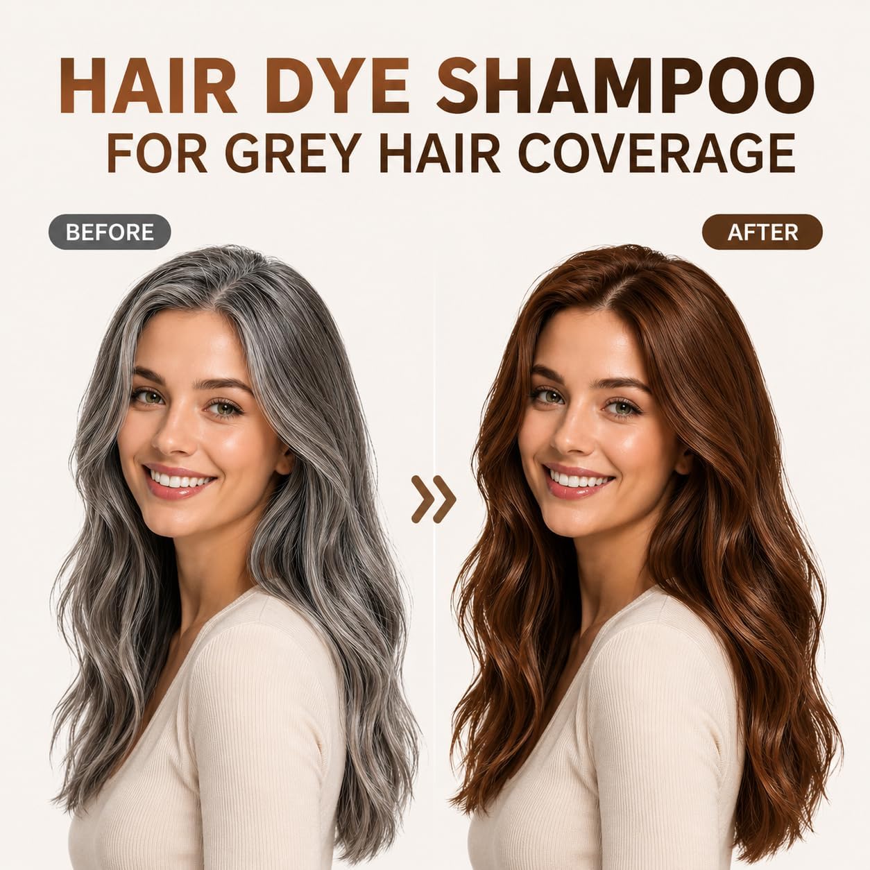 Thumbnail 2 de RILSIC Shampoo Colorante 3-in-1 da 500ML per Capelli Bianchi – Castano