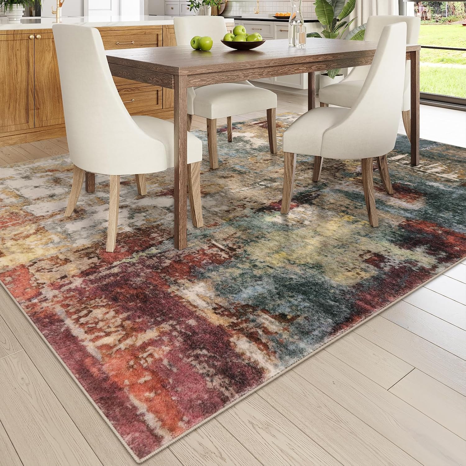 Thumbnail 6 de Lahome Modern Abstract 9x12 Area Rugs (Low Pile, Non-Slip, Washable) for Bedroom & Living Room