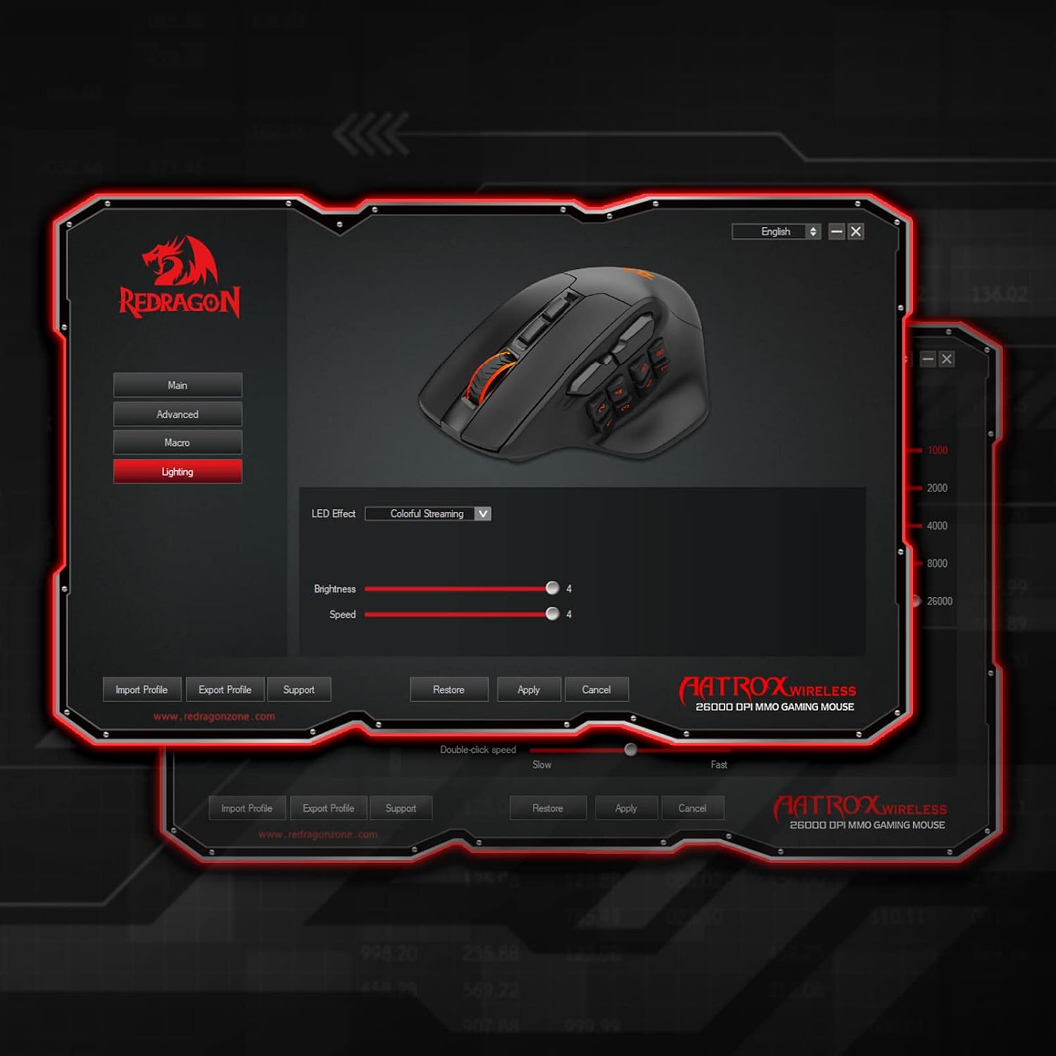 Thumbnail 5 de Redragon M811 Pro Souris de jeu MMO sans fil : 15 boutons programmables et RVB
