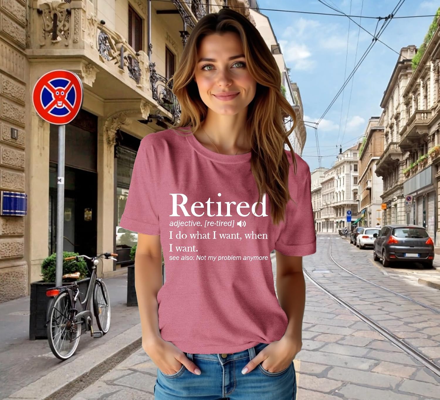 Detalle 2 de Qskall retirement t-shirt for women