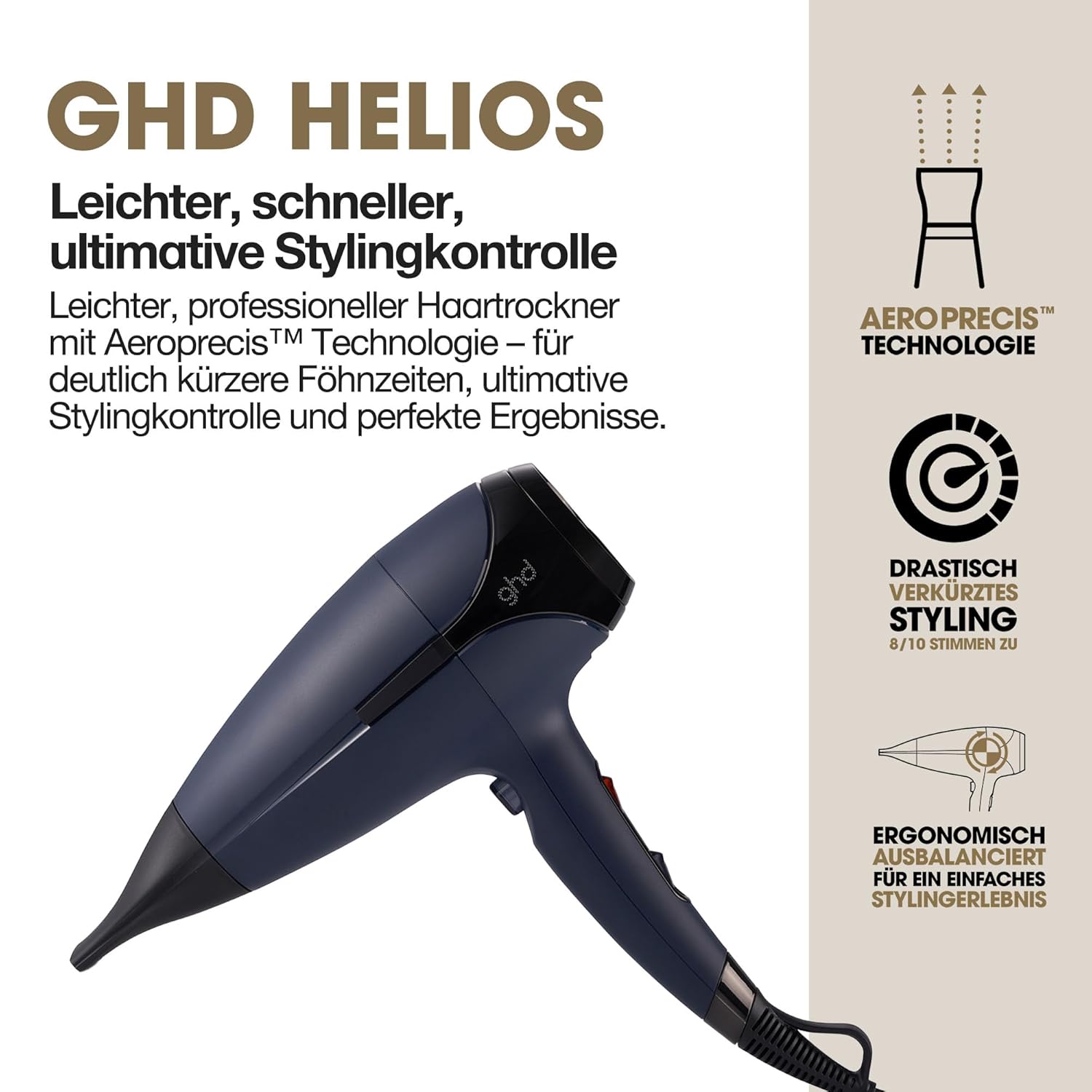Thumbnail 2 de ghd helios Professioneller Haartrockner – ultraschnelles Styling, 2200 W, leise & leicht