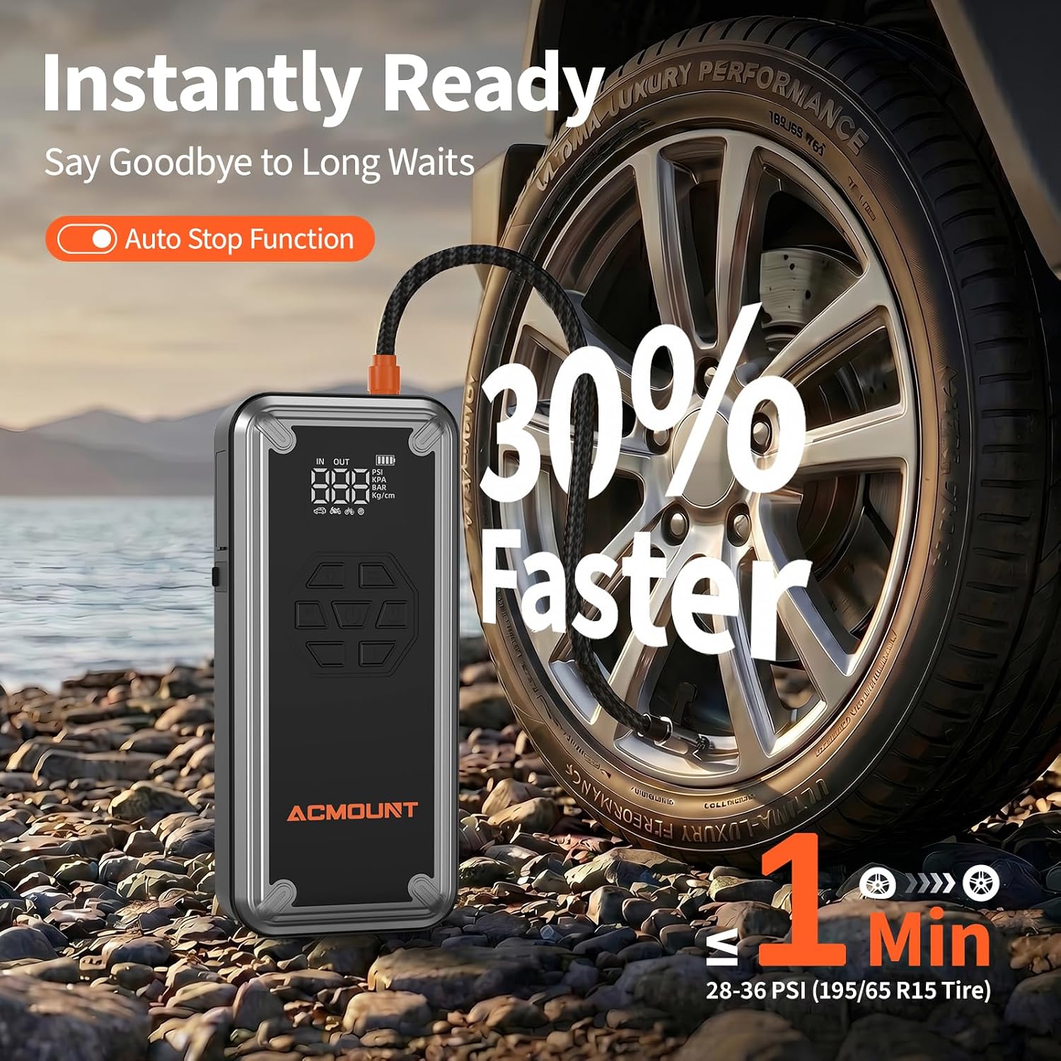 Detalle 2 de Acmount 7000A 12V Jump Starter with 150PSI Compressor