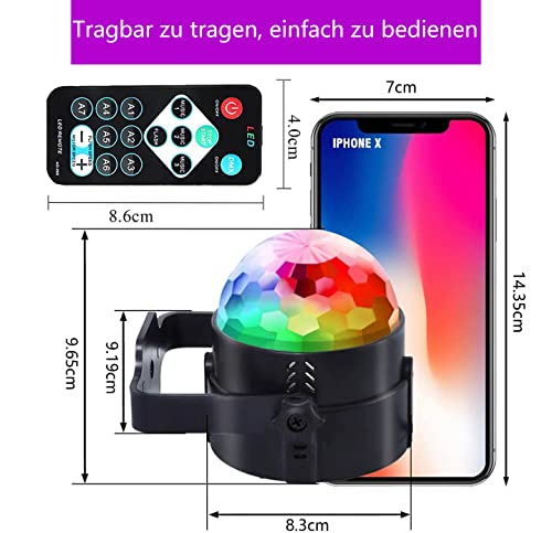 Thumbnail 4 de CATPOWER 2er-Pack Discokugel Partylicht mit Fernbedienung – Musikgesteuert, tragbar für Indoor & Outdoor