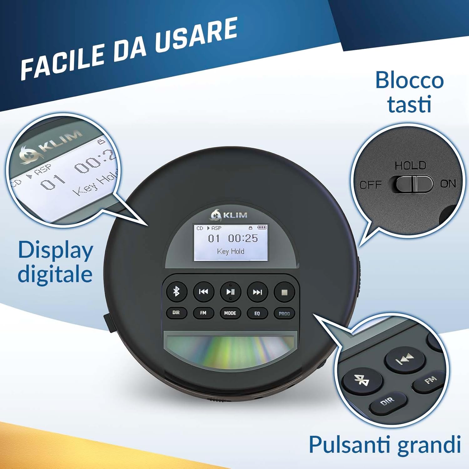 Detalle 2 de KLIM Nomad lettore CD portatile
