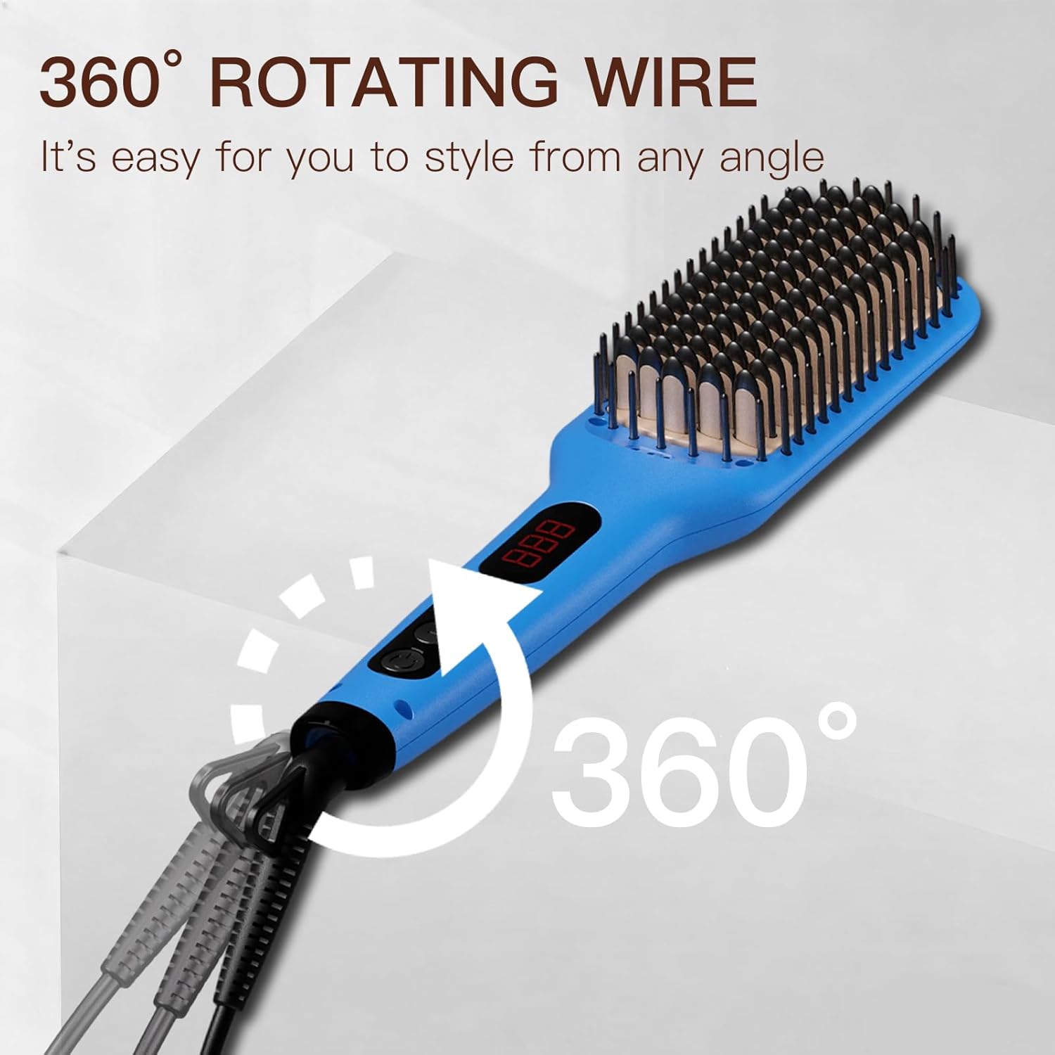 Thumbnail 4 de Spazzola Lisciante per Capelli MEGAWISE: Pettine Lisciante con Denti Riscaldanti Nano, Doppio Anione, MCH 20s, Spegnimento Automatico 60 Minuti