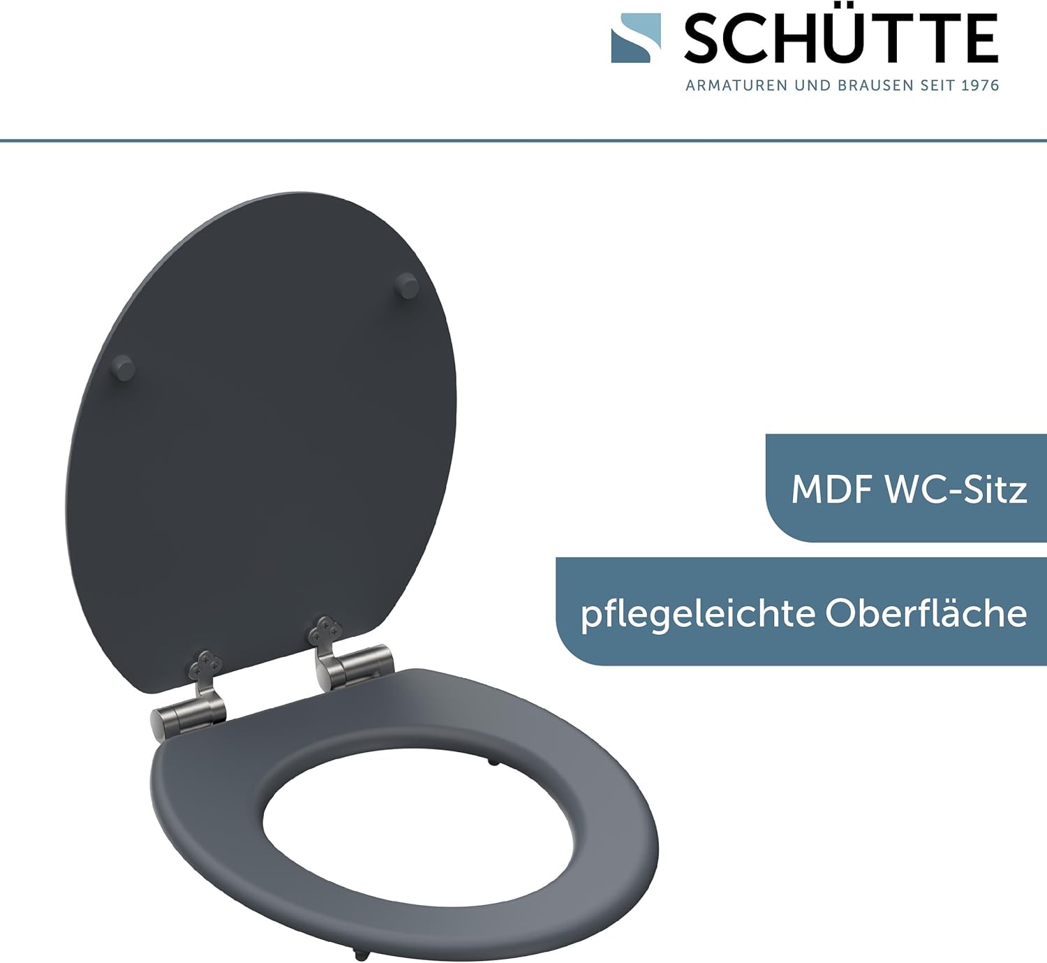 Thumbnail 3 de SCHÜTTE 80102-A Abattant de WC Spirit Grey avec frein de chute – MDF, 150 kg, gris