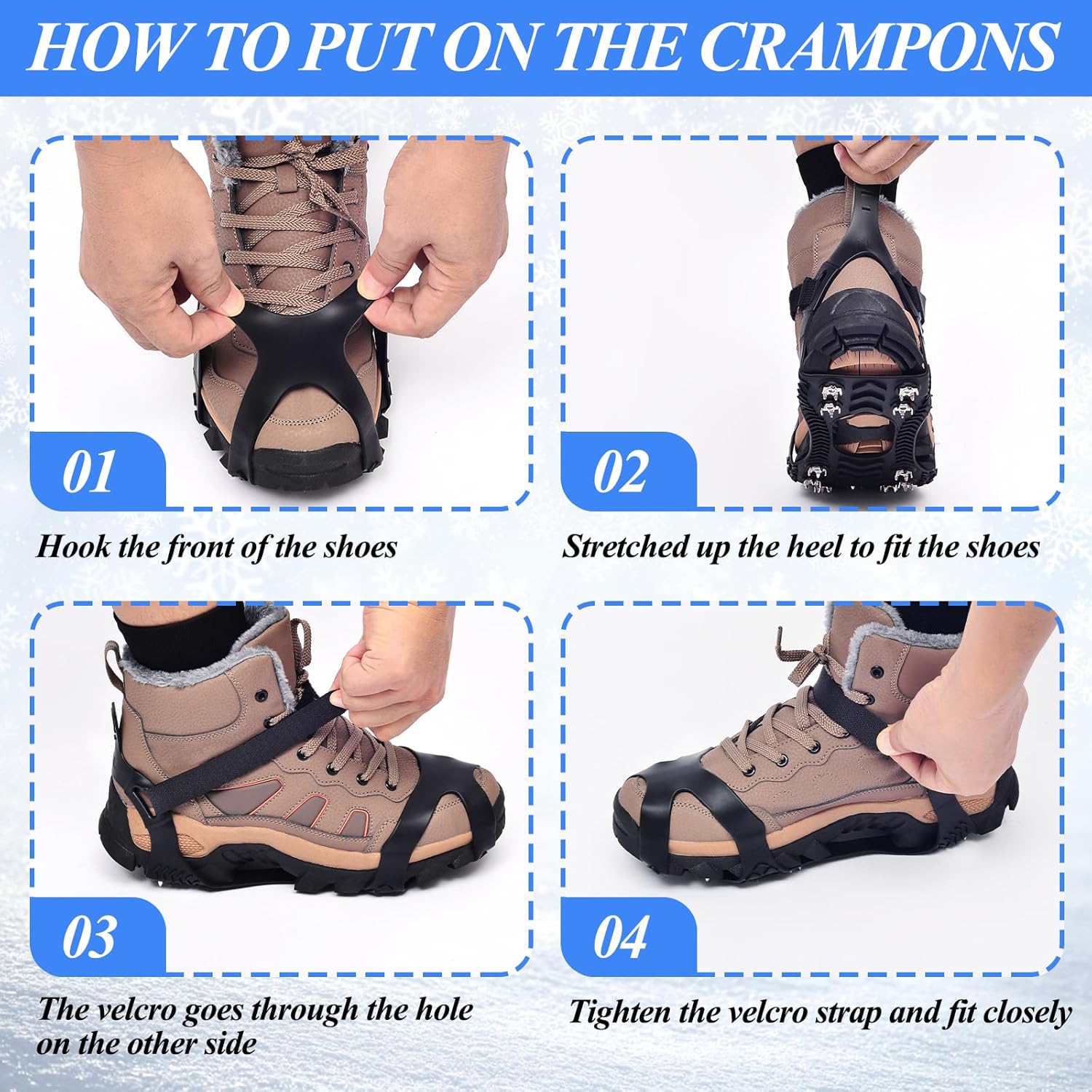 Thumbnail 4 de HONYAO Ice Cleats for Shoes and Boots