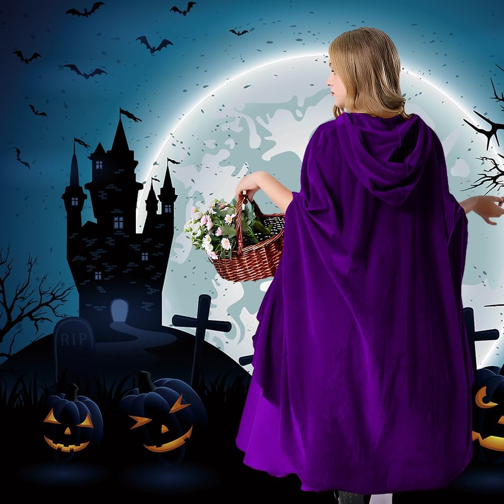 Detalle de AOOWU Halloween Hooded Cape Witch Cosplay Accessory (150cm/59in) for Adults