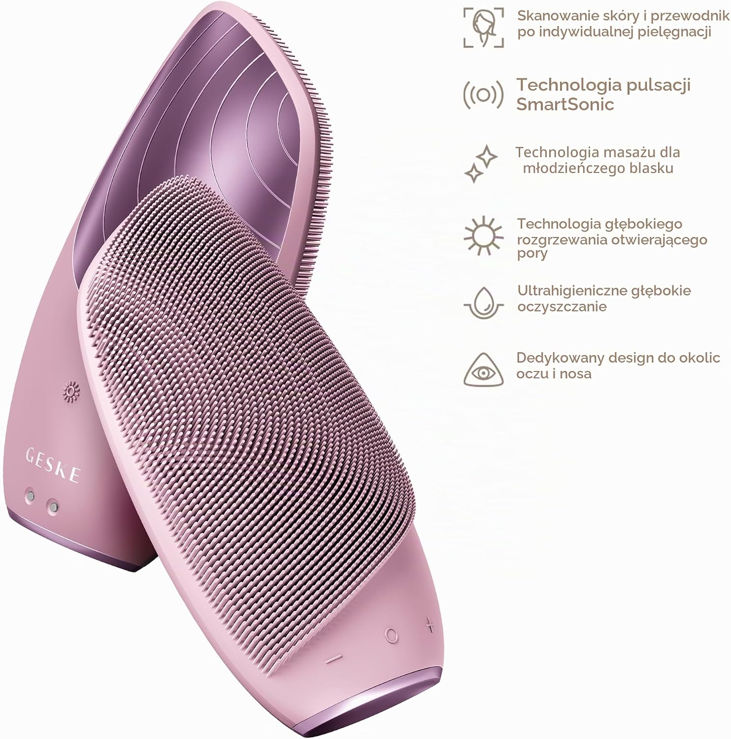 Detalle 2 de GESKE SmartAppGuided™ Sonic Thermo Facial Brush – silikonowa szczoteczka grzejąca