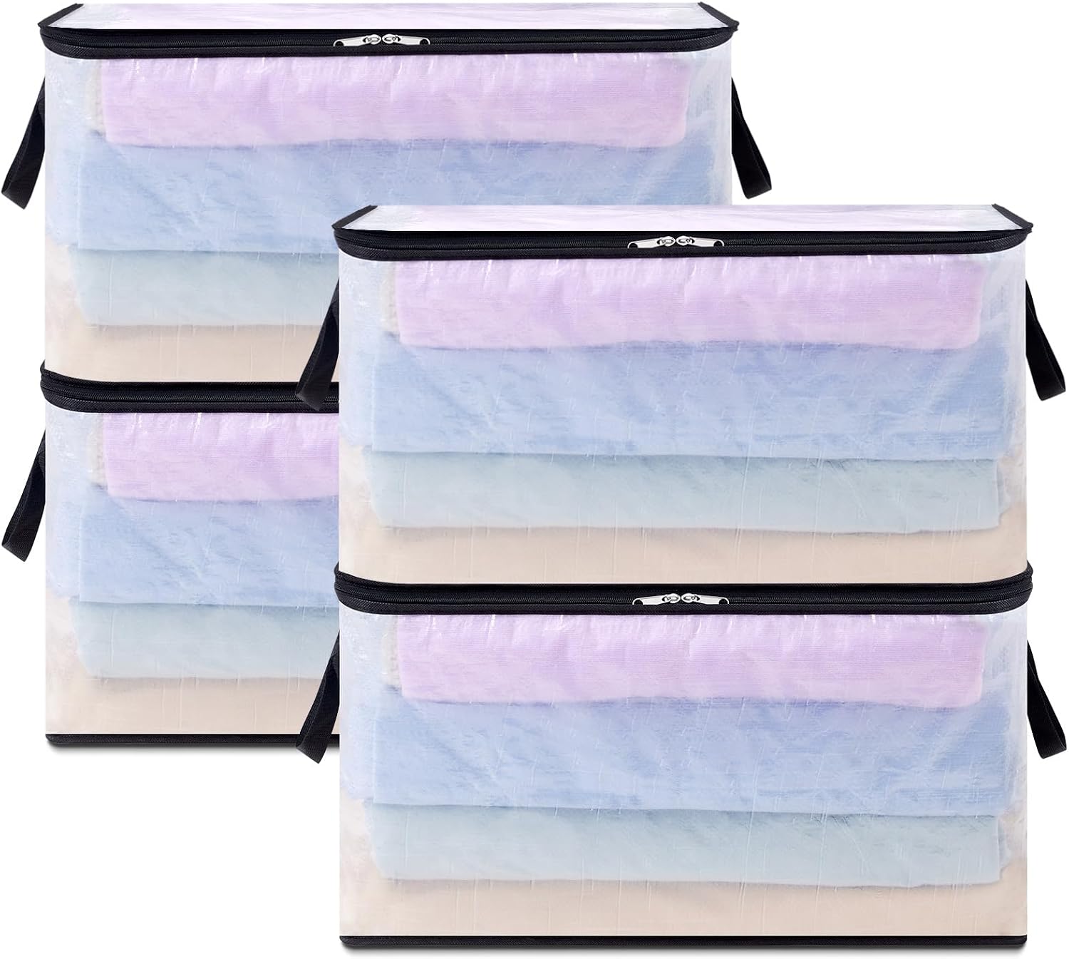 Detalle de Lifewit 23127 – zestaw 4 przezroczystych toreb 60 l z PP