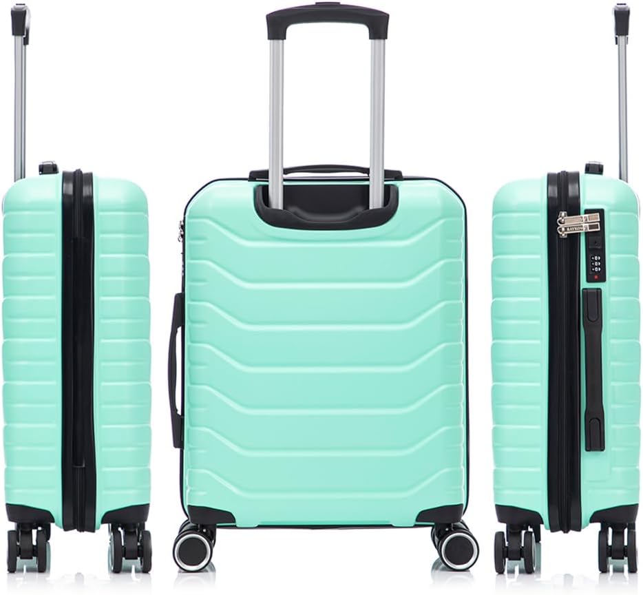 Detalle 2 de RAYKONG Maleta de Cabina Semirígida 55cm ✈️ Menta