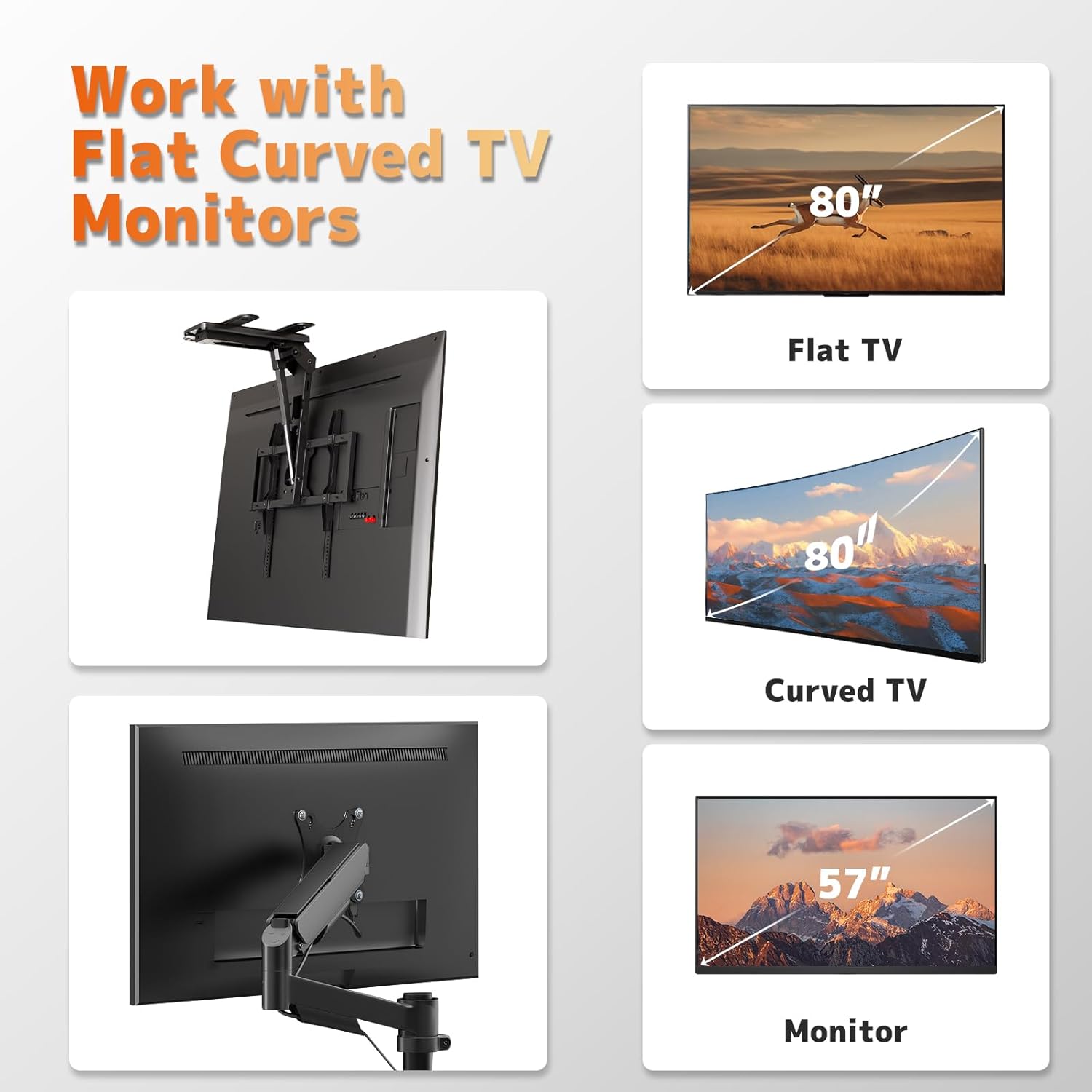 Thumbnail 3 de PUTORSEN Universal VESA Schrauben-Set M4/M5/M6/M8 inkl. Abstandhalter für TV & Monitor (bis 80 Zoll)