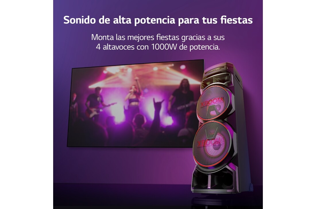 Detalle de LG XBOOM RNC9 Altavoz de gran potencia con mesa DJ
