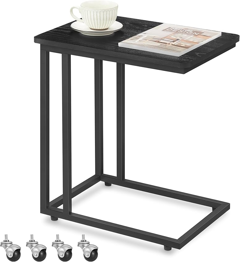 Imagen de VASAGLE LNT050B56 Mesa Auxiliar Moderna con Ruedas 🛋 en OfertitasTOP
