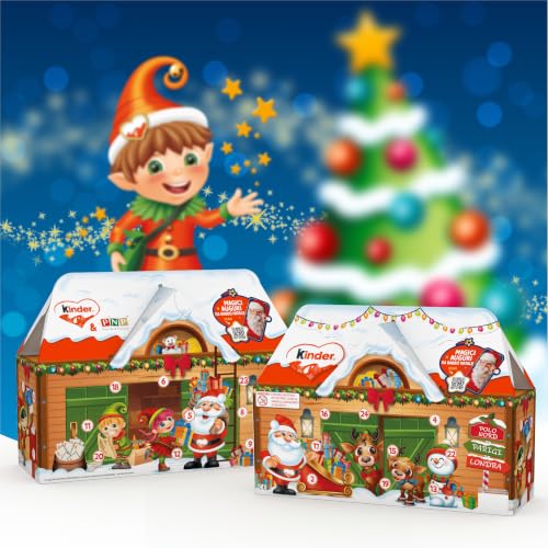 Detalle de Kinder Dolce Casa Calendario dell’Avvento 2026, 234 g con 24 dolci e videomessaggi