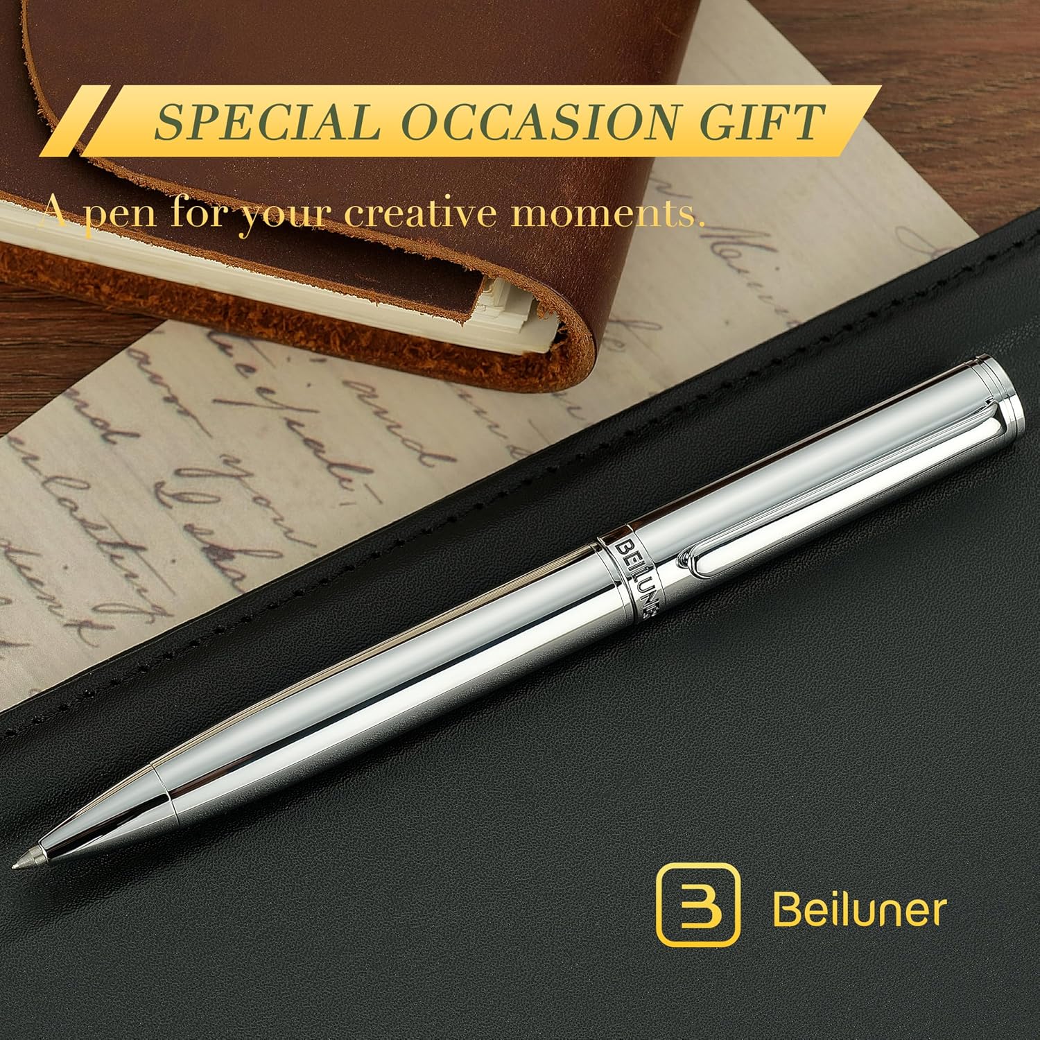 Detalle de BEILUNER Gel Pen with Brass Body