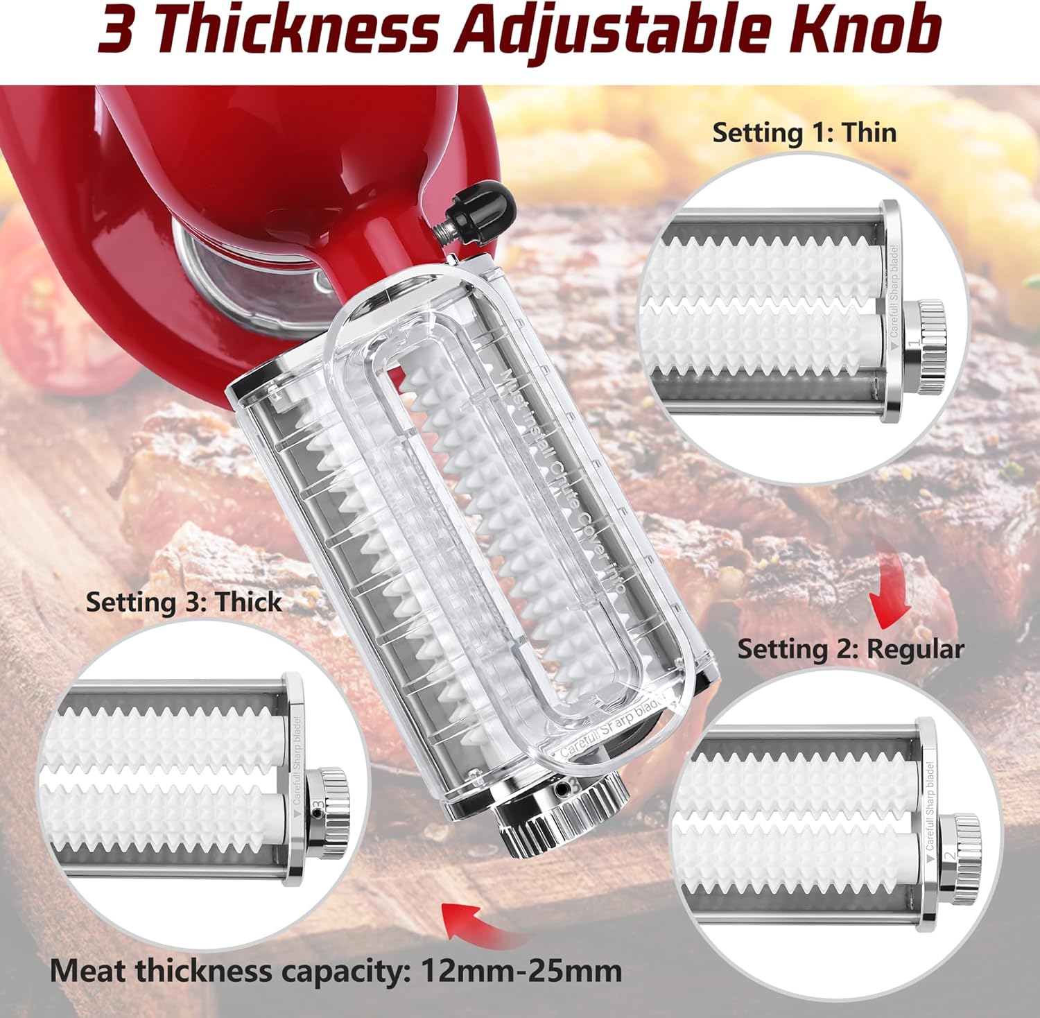 Detalle 2 de KitchenAid Meat Tenderizer Attachment, 3 Thicknesses 🍽