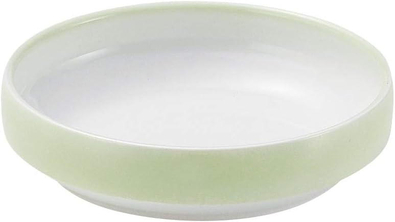 Detalle de OGISO 強化磁器 すくいやすい食器(大)14.5cm丸皿 ぼかし若草