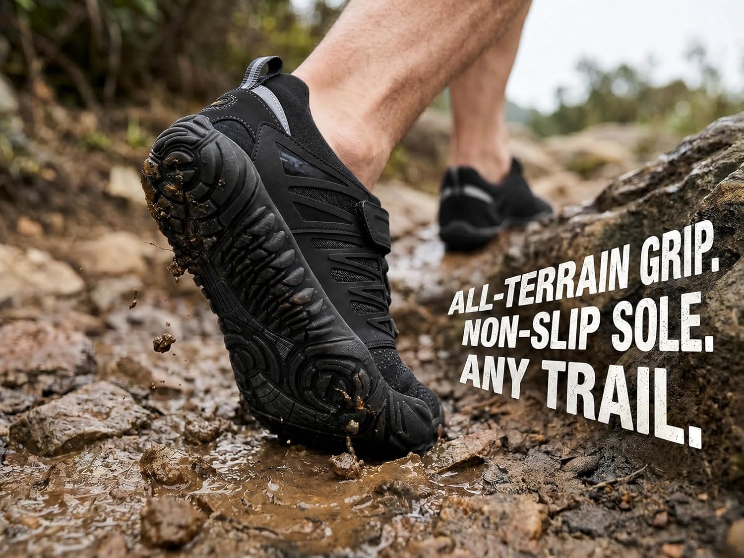Detalle 2 de WHITIN Men’s Minimalist Trail Runner with Wide Toe Box (Barefoot Inspired)