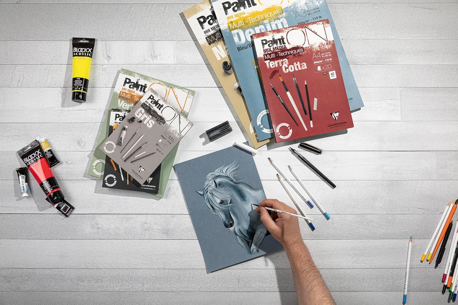 Thumbnail 5 de Bloc Clairefontaine PaintON 15 feuilles 📄